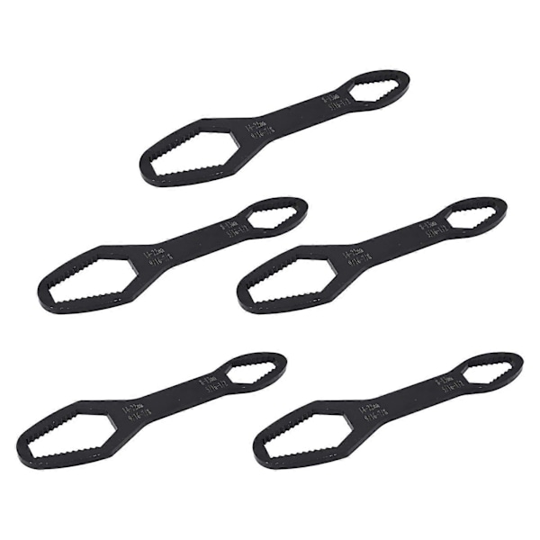5 kpl Kaksipäinen avain 8mm - 22mm 160mm Pituus Seosteräs Yleiskäyttöinen Itsekiristyvä Avaintyökalu D Musta