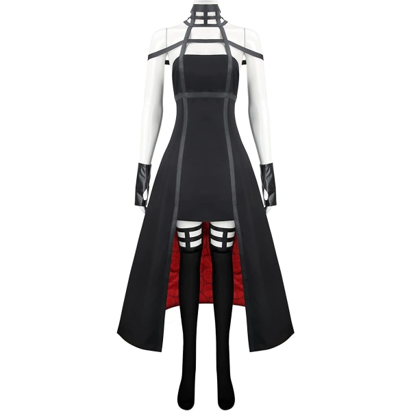 Anime Spy X Family Yor Forger Cosplay Kostym Outfit Yor Briar Svart Klänning Kostym Uniform Halloween L
