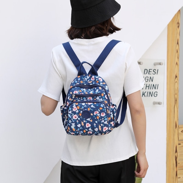 Vento Marea Mini Ryggsäck Blommigt Tryck Axelväska Style 15