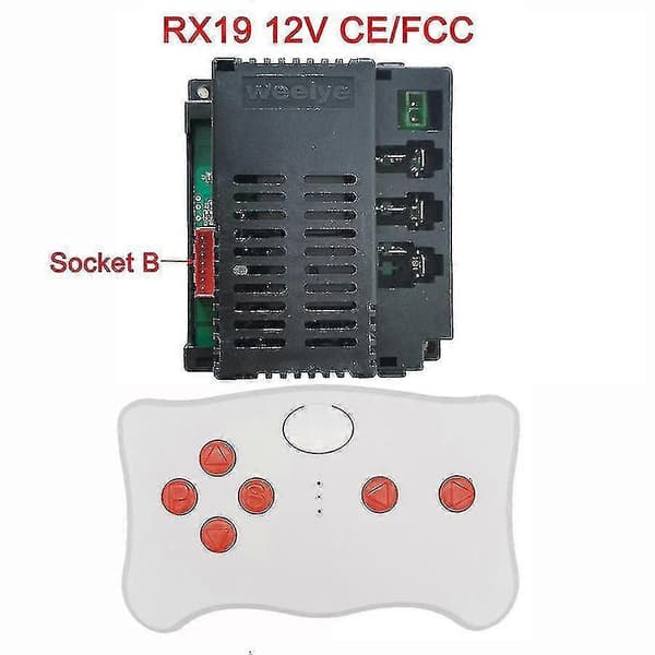 Elektrisk lekebil for barn med Bluetooth-fjernkontroll, kontroller med myk start-funksjon 2.4g Bluetooth-sender [xc] RX71 full set