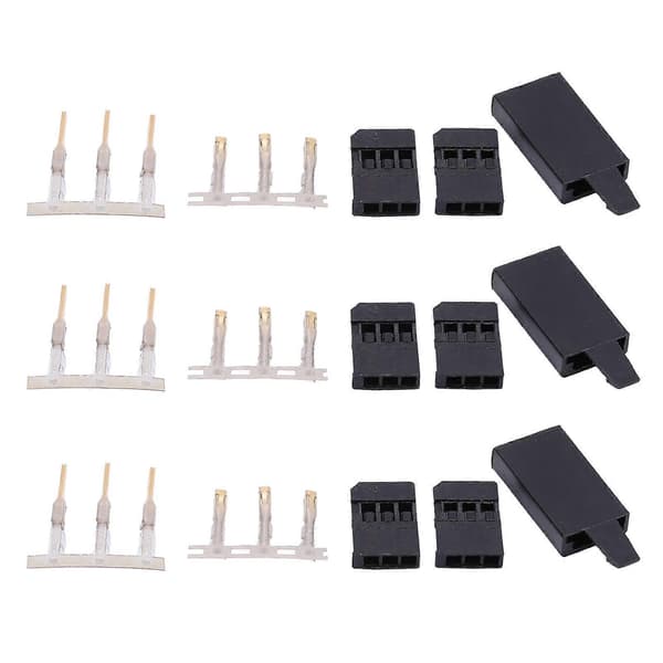 50 stk. Servo Receiver Connector Stik med Lås og Han Hun Guldbelagte Terminaler Kit