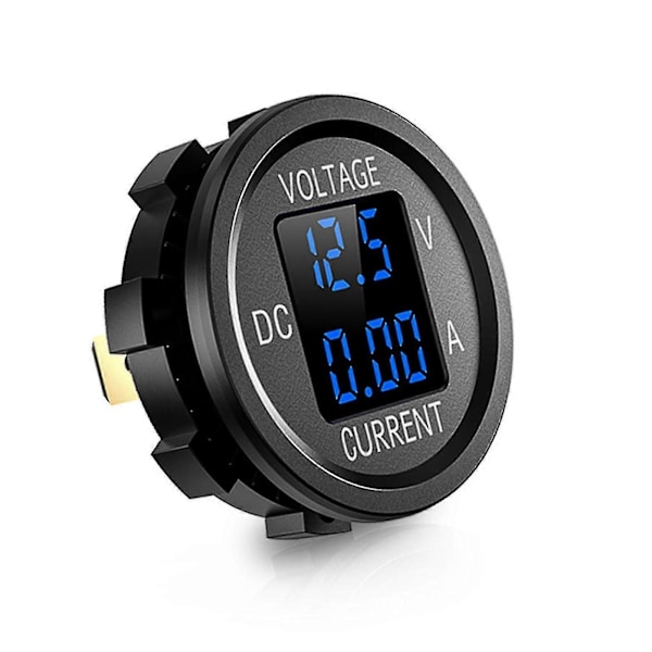 Digital Voltmeter Amperemeter Universal Hög Precision Dubbel LED-Display 12-24v Bil Spänning Ström Monitor Panel För Bil Blue