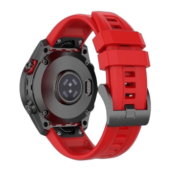Silikonarmband 26mm för Garmin Fenix 7x/6x/5x Klocka Rem Loop Armband Red