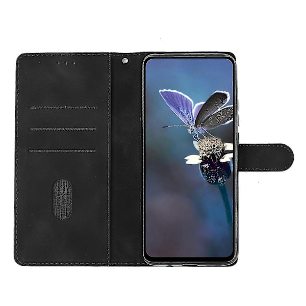 Blommig Läderfodral För Motorola Moto G9 / G9 Play / E7 Plus Black