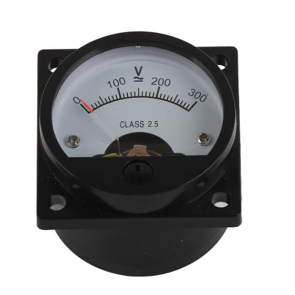 Rund Voltmeter ABS Analog Skivepanel Måler Præcist Værktøj til Måling af SO?45 AC 0?300 V