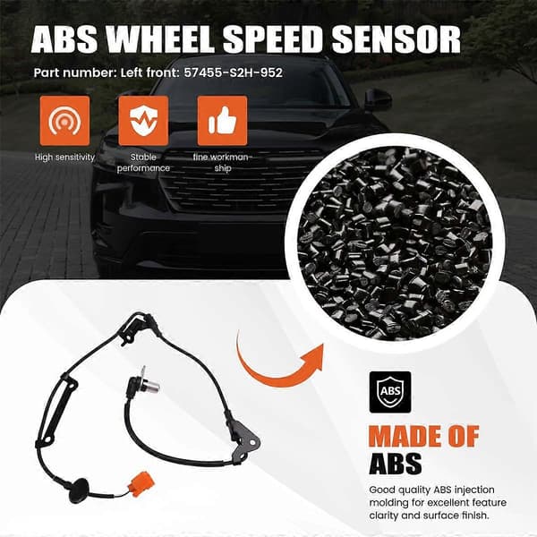 ABS Hjulhastighetssensor Vänster Fram 57455-S2H-952 57455S2H952 för -V 1.6 16V 1999-