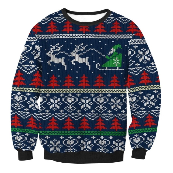 Ugly Christmas Sweater Herr Dam Tröjor 3D Rolig Söt printed Holiday Party Xmas Birthday Sweatshirts Unisex pullovers Toppar style 22 2XL