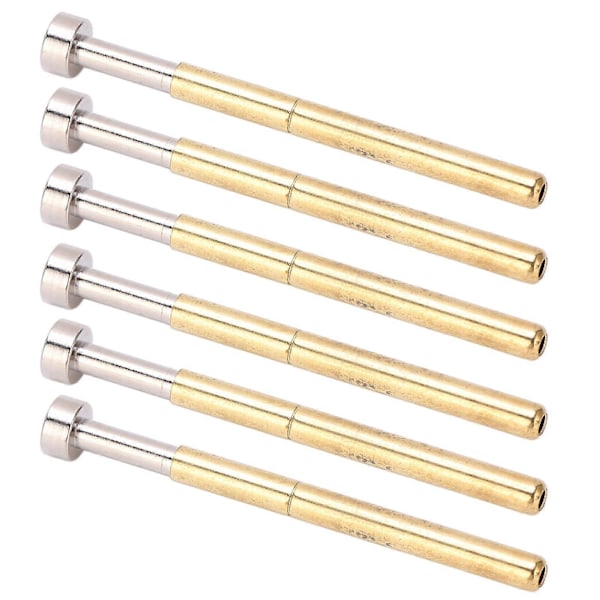 100 stk. Pogo Pin Flat Head Fjærtestprobe Messingmateriale 2,36 mm/0,1 tommer Rørdiameter 34 mm/1,3 tommer PCB Testprober