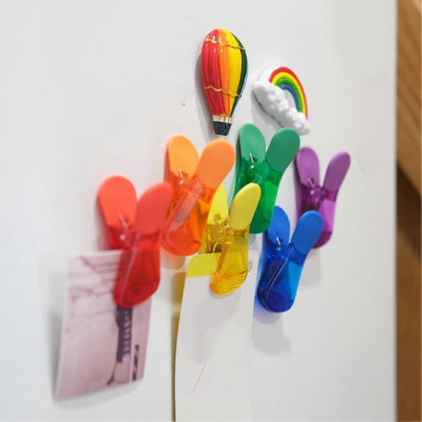 6 stk. Oppbevaringsklips Magnetisk Bred Anvendelse Plast Solid Assortert Organizer Klemme Husholdningsartikler