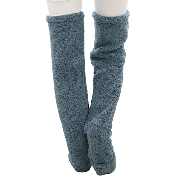 SnugglePaws Socktofflor, damtofflor, söta varma strumpor benvärmare knästrumpor varma tofflor strumpor Blue
