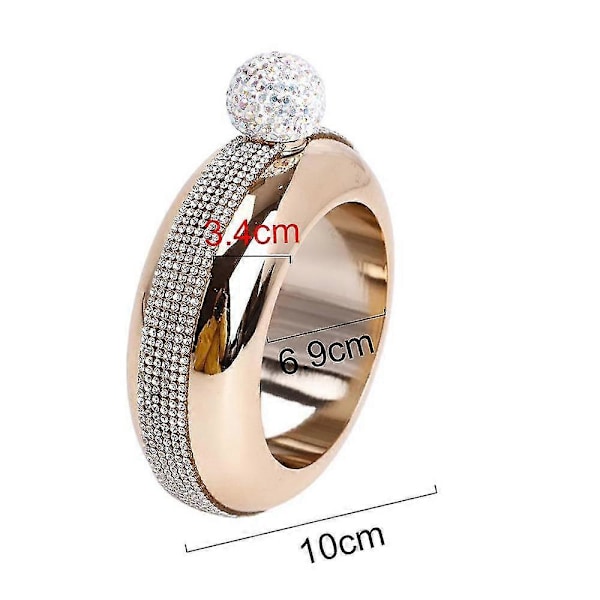 Armbåndsflaske Armbåndsflasker Kreativt Rustfritt Stål Og Lommeflaske rosegoldwithdiamonds
