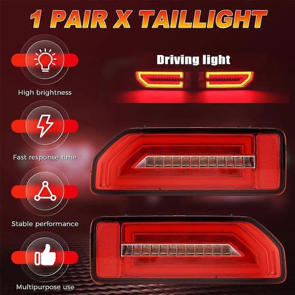 1 par LED Baglygte Stoplys Bageste Parkeringsbremse Blinklys Reflektor Baglygte til 2019-2022