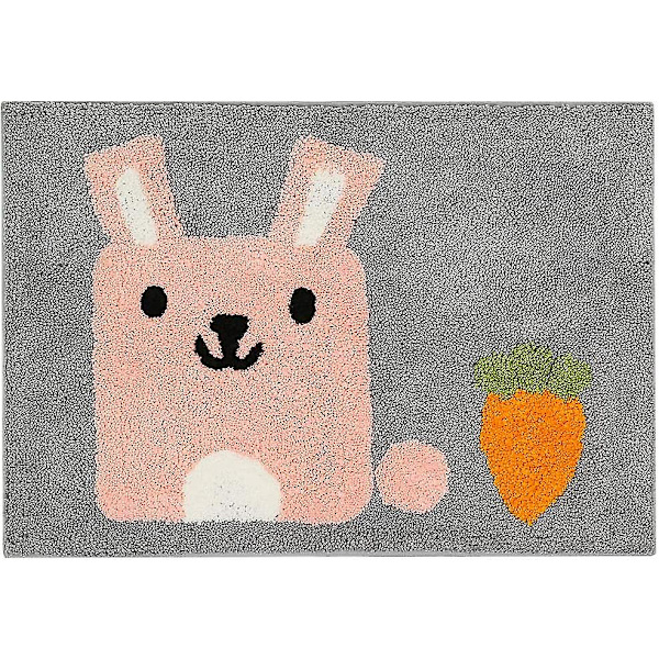 Tflycq Badrumsmatta Söt Duschmatta, Lyxig Shaggy Hög Absorberande Och Halksäker, Maskintvättbar Passar Badkar, Dusch Och Badrum, Kärlek Pink Rabbit 20 * 32