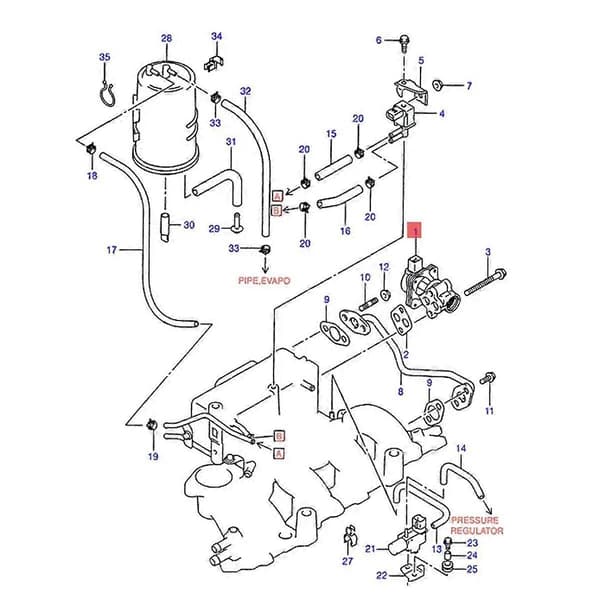 1811177E00 Eksosgassresirkulasjonsventil for Aerio Esteem Grand Vitara XL7 Sidekick Tracker EGV922 EGR Ventil