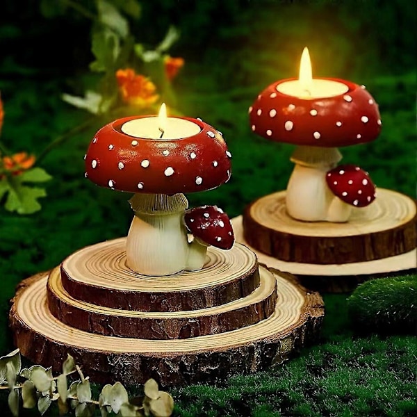 Svamp Tealight Ljusstake Söt Svamp Tealight Ljusstake Ljusstake Hem Sovrum Skrivbordsdekoration