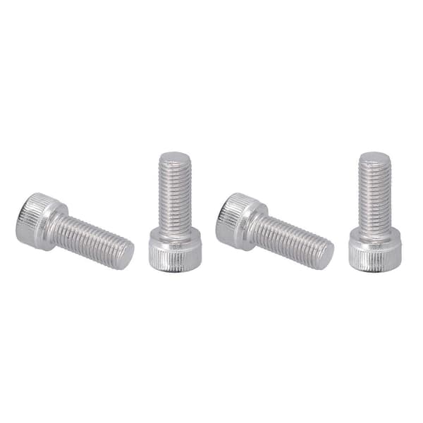 4 stk. sekskantbolte med top A2 rustfrit stål 1,25 mm fin stigning fastgørelseshardware M10x25