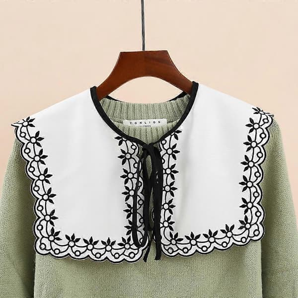 Broderte Avtakbare Falske Krager For Kvinner Og Jenter