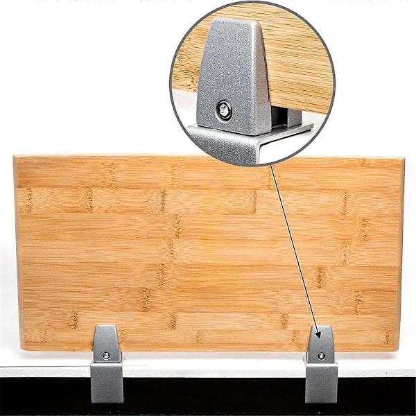 Aluminium Justerbar Nyseskærm Støtteclips Uden Hul Partition Clips til 1/8 til 1 Tomme Paneler Egnet til Akryl A