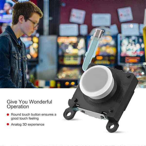 3D Analog Joystick Controller Thumb Stick Rocker Modul til 2000 PSV 2000 Controller Udskiftningsdel - Hvid