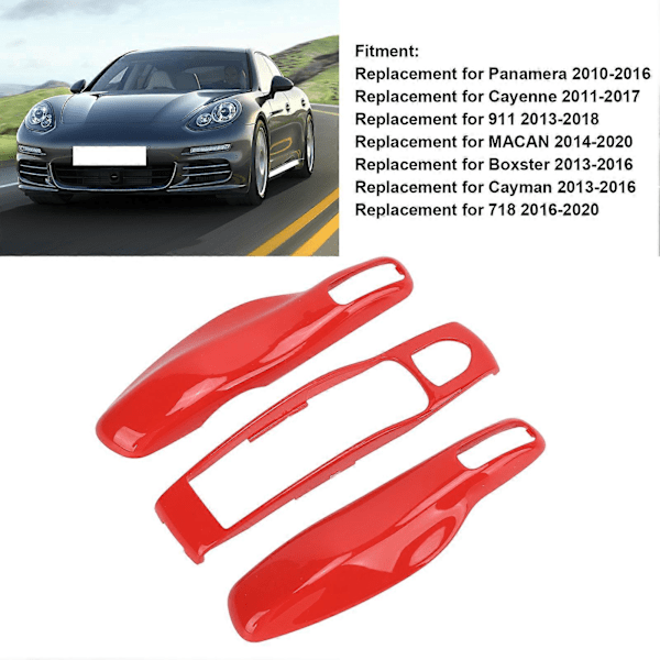 Nyckelfodral Skalskydd Bilmodifiering Ersättning för Panamera Cayenne MACAN Boxster Cayman 911 718 Orange