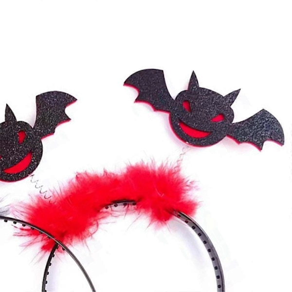Halloween Fladdermus Hårband Dödens Dag Paljetter Hårband Cosplay Kostym Huvudbonad för Vuxna Barn Scen S Huvudbonader Lila
