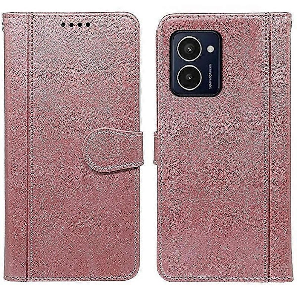 Telefonfodral för HMD Pulse Läderfodral Pink gold