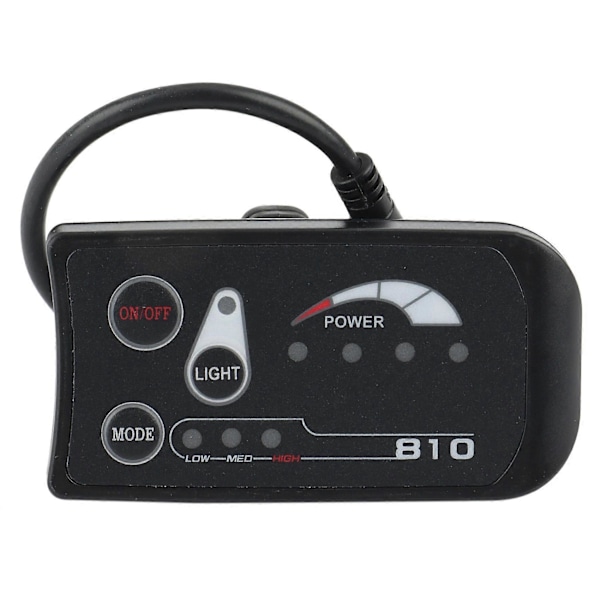 LED Display Connector 810 til Elcykel Cykelhastighedsmåler Tilslut Ebike Forlygte og LED Controller, Vandtæt