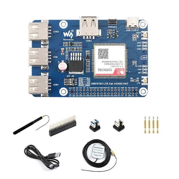 SIM7670G Modul til Cat-1/GNSS/USB Udvidelseskort 4G LTE USB HUB
