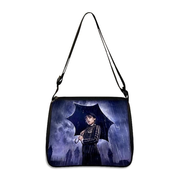 Wednesday Addams och Enid Handväska Gotiska Tjejer Nevermore Academy Dam Axelväska Flicka Shopping Resväska Present style 8 25CMX30CM