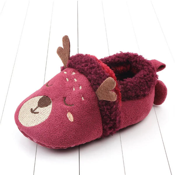 Babyskor Bedårande Bebistofflor Småbarn Baby Pojke Flicka Stickade Spjälsängsskor Söta Tecknade Halkfria Första Steg Babystofflor Style 2 13-18 Months