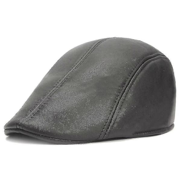 Beret i skinn, avslappet hatt