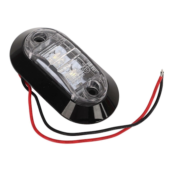 4 stk. Sidemarkeringslys 12V DC IP67 Vanntett Hvit Belysning LED Breddeindikator Klareringslys for Bobiler Båter Yachter