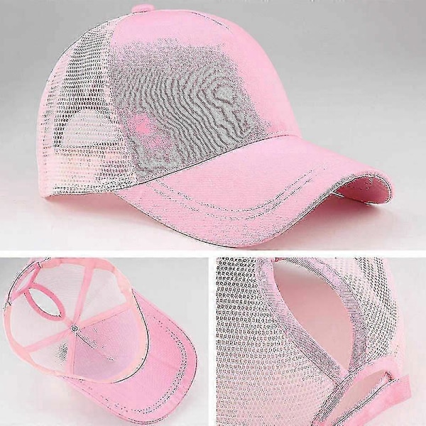 Simpel Truckerkasket Unisex Justerbar Mesh Baseball Reklame Forskellige Farver Pink