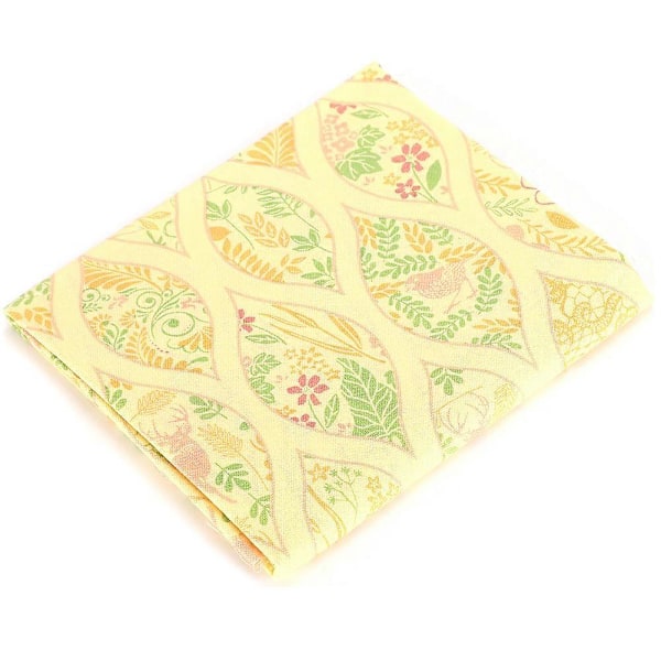 Blommig Bomullstyg Växt Blomma Lapptäcke DIY Handgjorda Material Sömnadstillbehör 400312-Stray Path-Gul