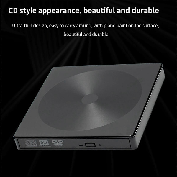 DVD Ekstern USB3.0 Læser CD Afspiller Brænder Optiske Disk Drev til PC Laptop Notebook