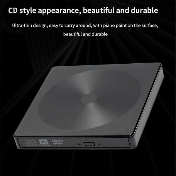 DVD Ekstern USB3.0 Leser CD-spiller Brenner Optiske Diskstasjoner for PC Laptop Notebook