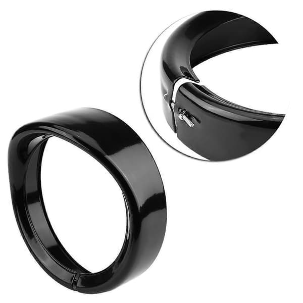 7\" Motorcykel Sort Forlygte Trim Ring Dækning til FLD Trike Road King