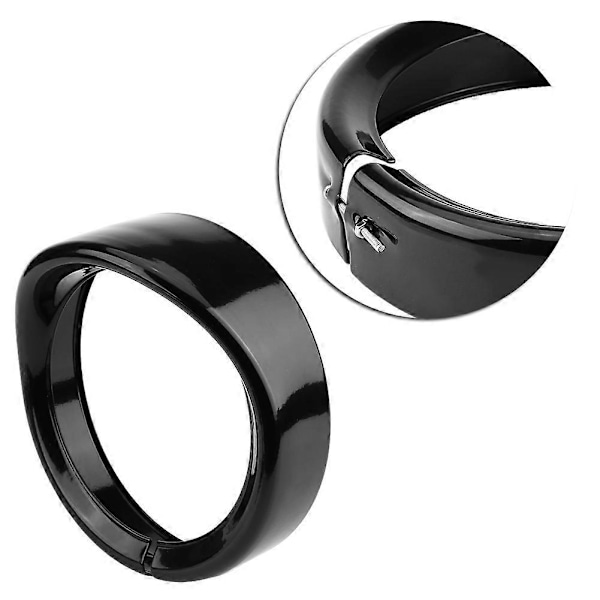 7\" Motorsykkel Sort Lykt Trim Ring Deksel for FLD Trike Road King