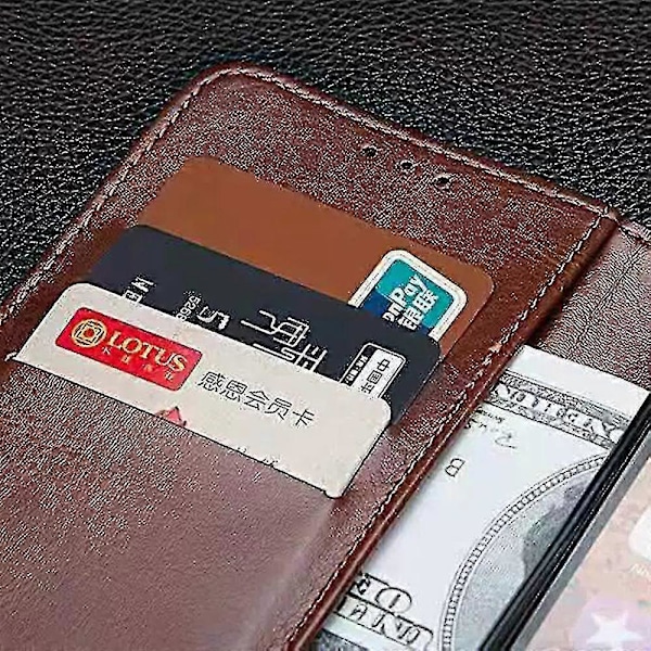 Passer til Samsung Galaxy A15 5G Etui Crazy Horse Tekstur Læder Wallet Cover-C6 Red