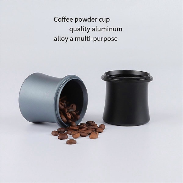 Italiensk Kaffemaskin Metall Förtjockad Pulverkopp Kvarn Kaffekopp Universal 51/53/54mm Tillbehör Svart