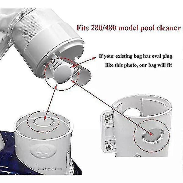 Pool Cleaner-poser, Pool Cleaner-pose, Nylonpose-erstatning for 280 og 480 Gave Style 2