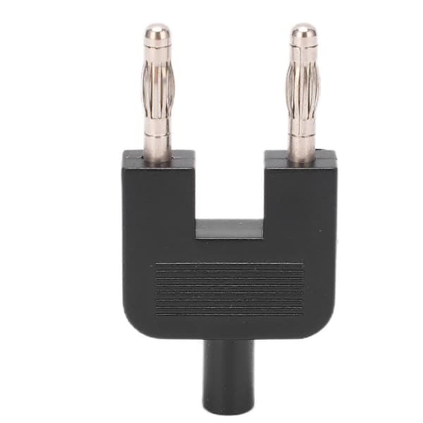 U35 U-formet Kortslutnings Bananstik Adapter Hun til 2 Han Stik Sort 4mm