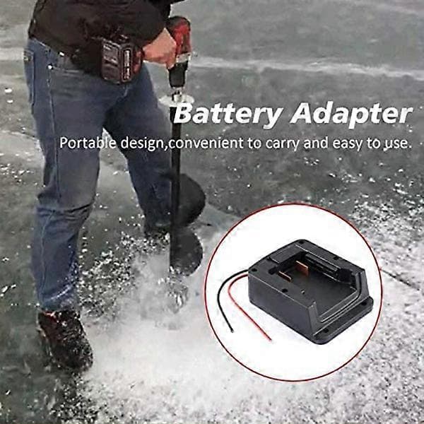 For 18V Batteriadapter Strømkilde Feste med Ledninger, Batterikonverter Kobling for Adapter