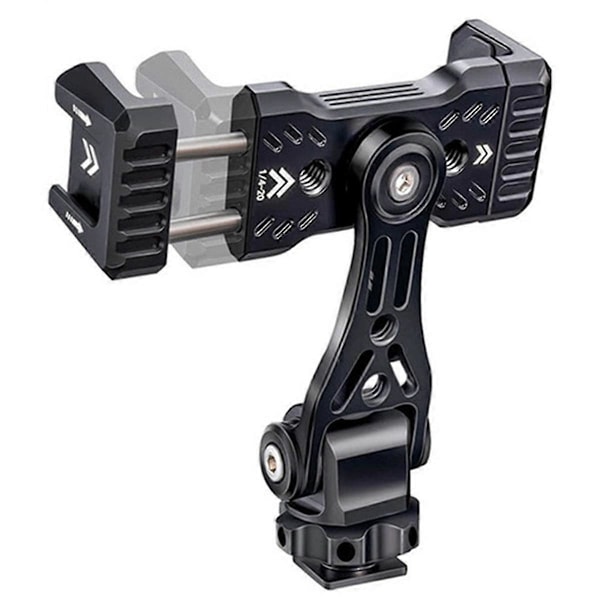 Stativmonteringsklemme Metal Telefonholder med Cold Shoe Arca 360 Roterbar til Live Fotografering til Dslr
