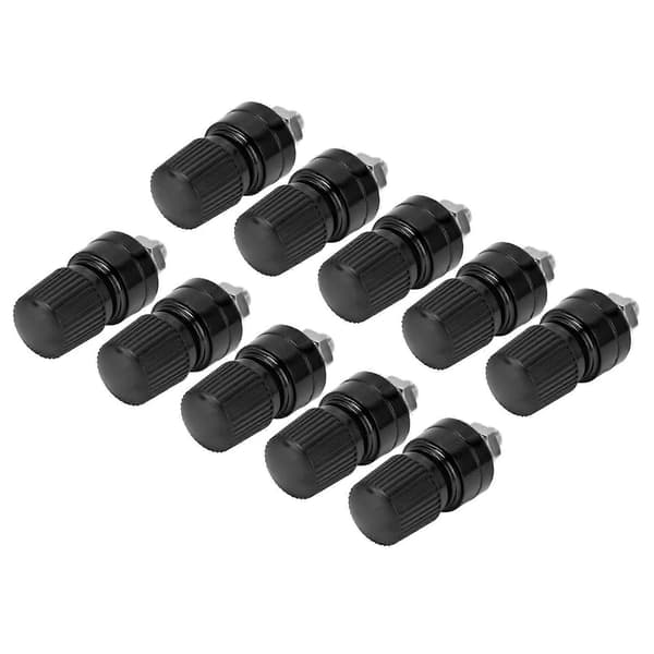 10 stk. bindepost M6 gevind messing nikkelbelagt svejseterminal stud konnektor 0?380V Sort