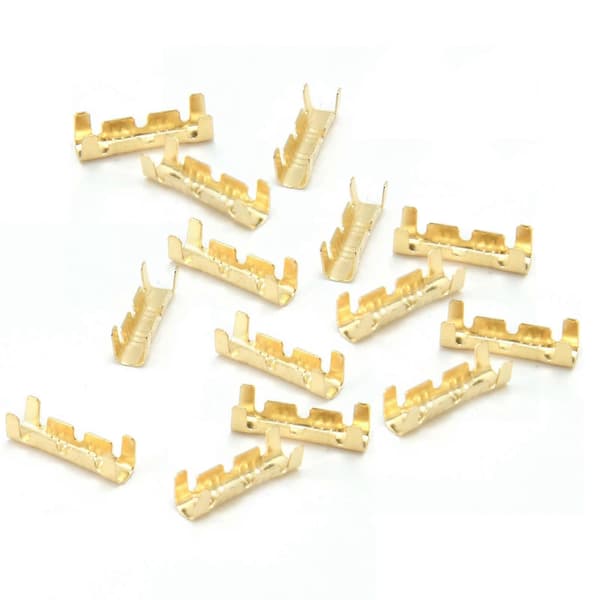 100 stk. U-formede ledningsklemmer messing guld docking-stik hurtige ledningsklemmer