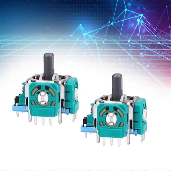 4 stk. analog joystick med joystickhetter for 3D analog joystickpotensiometer med 10 joystick gummiringer