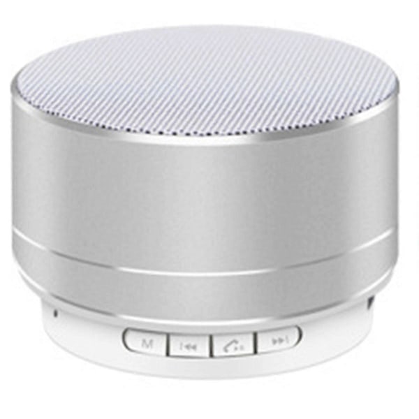A10 Mini Bluetooth Kaiutin Kannettava Ulkokäyttöön Tykki Subwoofer Äänilaatikko Tukee TF-korttia Hopea
