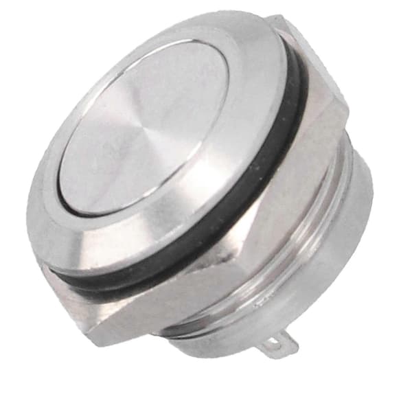 5 stk. Flat Topp Knapp Bryter Rustfritt Stål Vanntett Skrue Terminal Strømtilbehør 0?220V 16mm