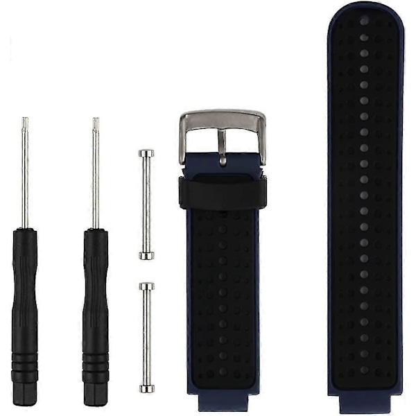 Erstatningsarmbånd for smartklokke til Garmin Forerunner 220/230/235/620/630/735XT/235 Lite Navy Blue-Black